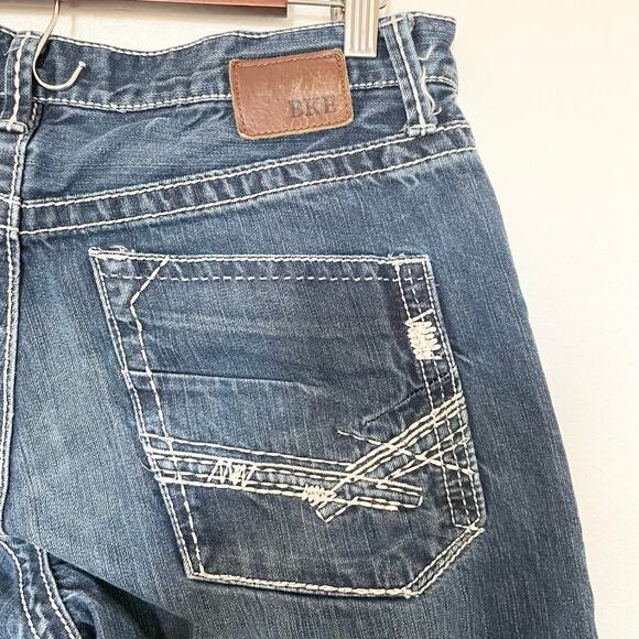 BKE Demin Tyler Straight Thick Stitch Jeans Men's Size 33R - Picture 8 of 15